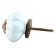 Solid Sky Blue Ceramic Melon Knob